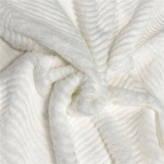 White faux fur fabric