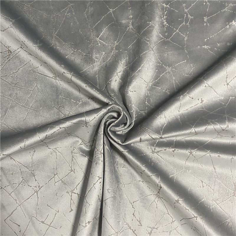 Print velvet curtains