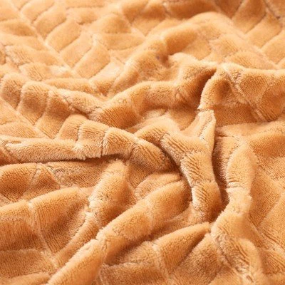 leaf jacquard flannel fleece  (1)