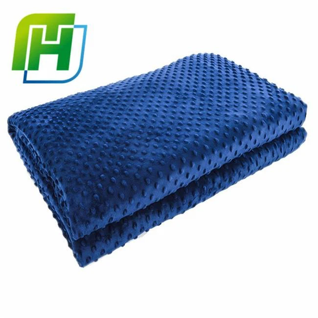 Navy Minky Dot Blanket 40''/60''